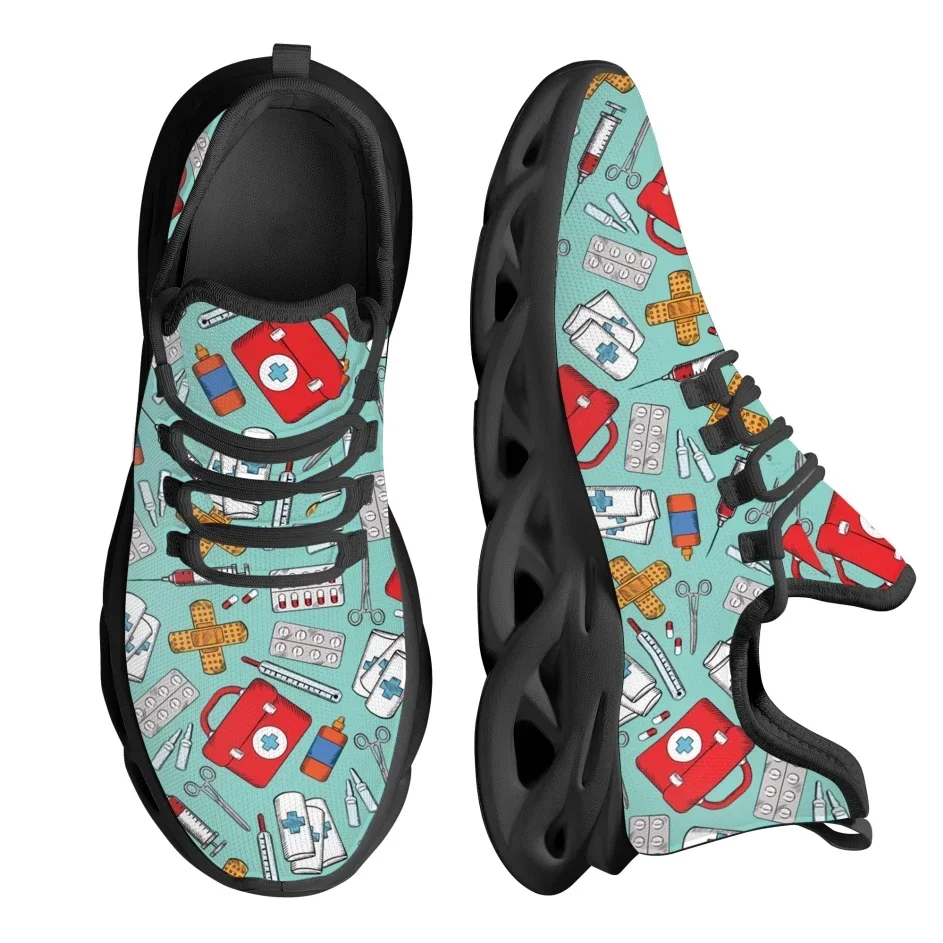 Knit Fabric Lace Up Sneakers - Wykonane na zamówienie czerwone buty sportowe