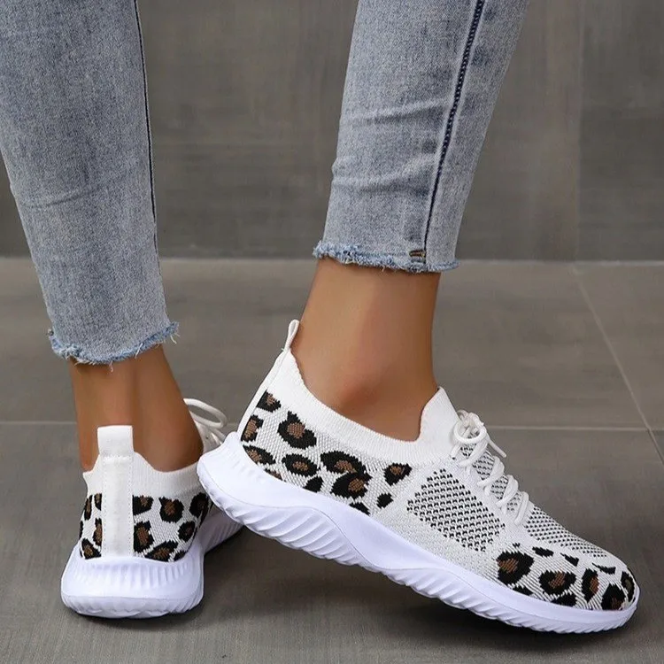 Nowe letnie damskie buty z dzi – Knit Fabric Lace Up Sneakers recenzja i cena