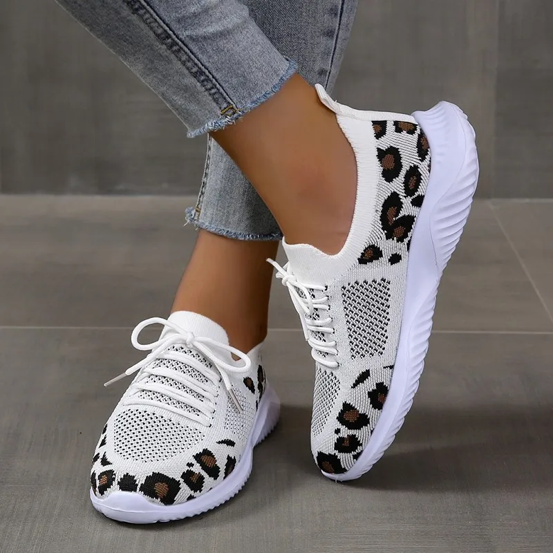 Nowe letnie damskie buty z dzi – Knit Fabric Lace Up Sneakers recenzja i cena
